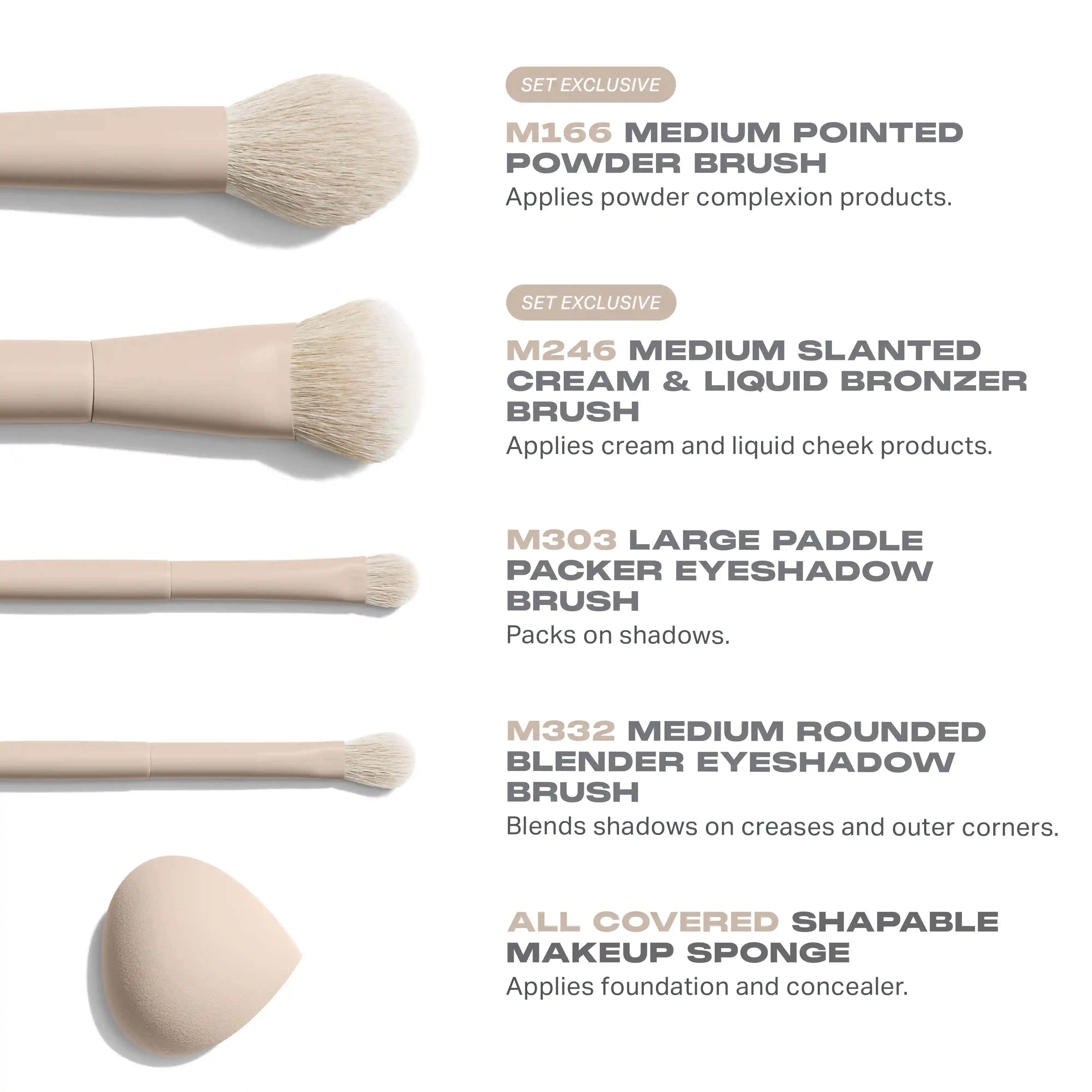 Alternative view of Oat Latte 5-Piece Face & Eye Brush Set